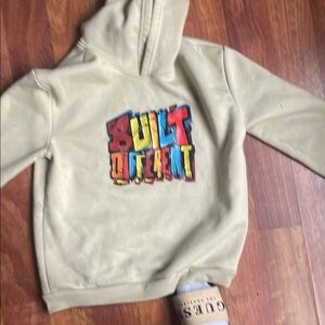 Kids Beige Hoodie with Colorful Print